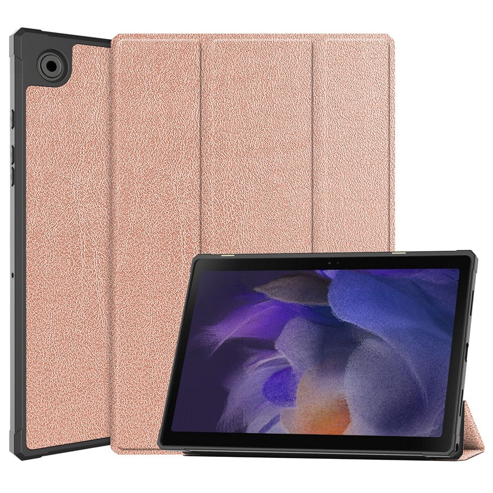 For Samsung Galaxy Tab A8 10.5 (2021) PU Leather Tri-fold Stand Tablet Case Smart Auto Wake / Sleep Folio Cover