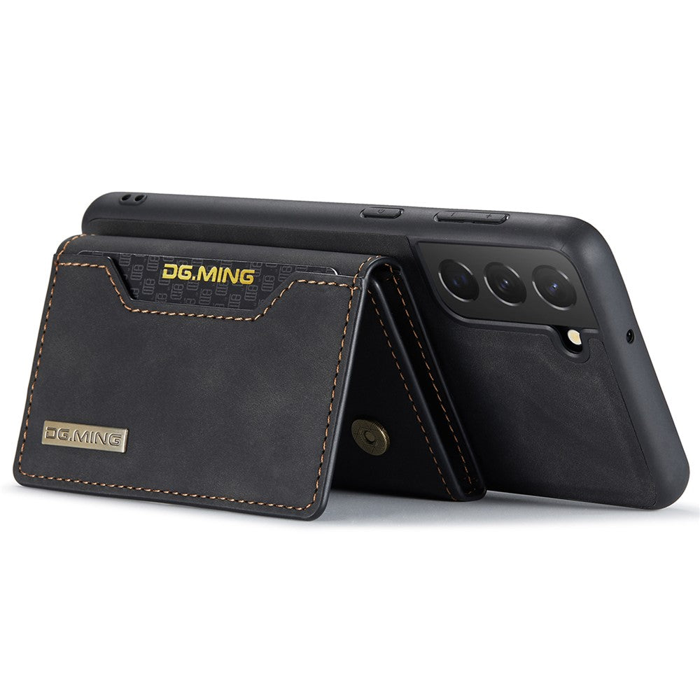DG.MING M2 Series Wireless Charging Shockproof Phone Protective Cover Detachable 2-in-1 Wallet Phone Case for Samsung Galaxy S22+ 5G