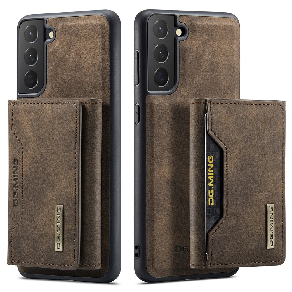 DG.MING M2 Series Wireless Charging Shockproof Phone Protective Cover Detachable 2-in-1 Wallet Phone Case for Samsung Galaxy S22+ 5G