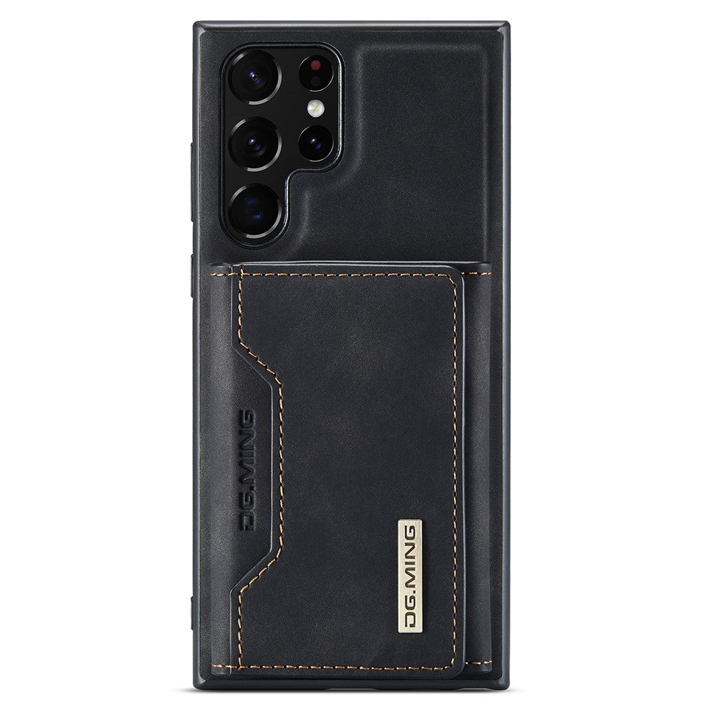 DG.MING M2 Series Anti-fall Magnetic 2-in-1 Wallet Phone Case Shockproof Phone Protector Support Wireless Charging for Samsung Galaxy S22 Ultra 5G