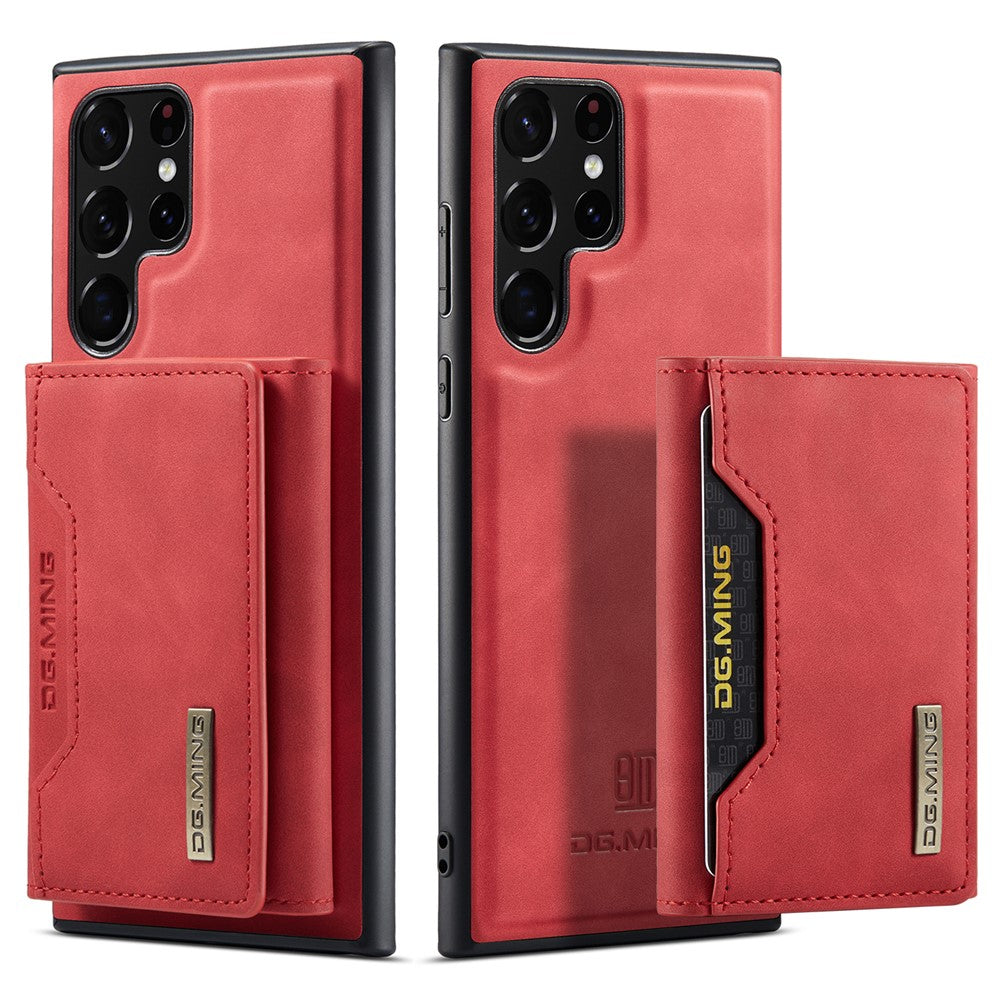 DG.MING M2 Series Anti-fall Magnetic 2-in-1 Wallet Phone Case Shockproof Phone Protector Support Wireless Charging for Samsung Galaxy S22 Ultra 5G
