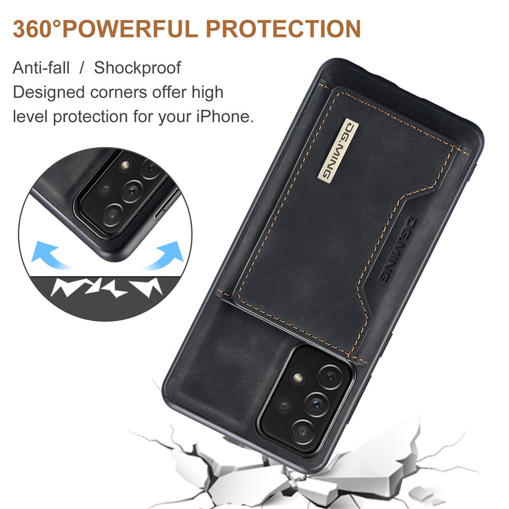 DG.MING M2 Series Detachable 2 in 1 Shockproof Wallet Phone Case Wireless Charging Phone Protective Cover for Samsung Galaxy A33 5G