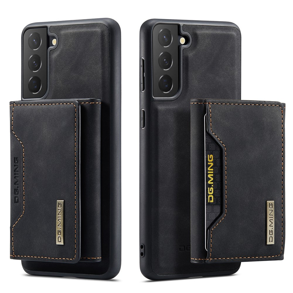DG.MING M2 Series for Samsung Galaxy S22 5G Magnetic 2-in-1 Wallet Shockproof Phone Case Support Wireless Charging Shell