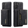 DG.MING M2 Series for Samsung Galaxy S22 5G Magnetic 2-in-1 Wallet Shockproof Phone Case Support Wireless Charging Shell