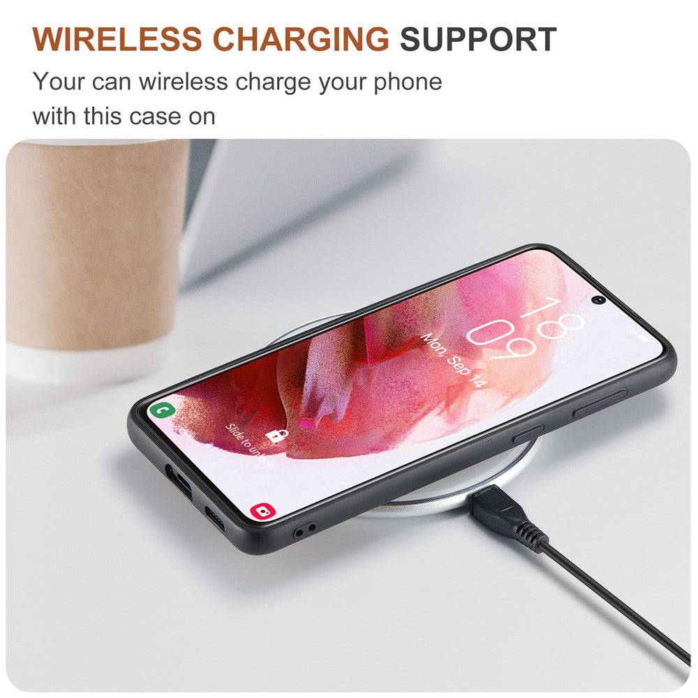 DG.MING M2 Series for Samsung Galaxy S22 5G Magnetic 2-in-1 Wallet Shockproof Phone Case Support Wireless Charging Shell