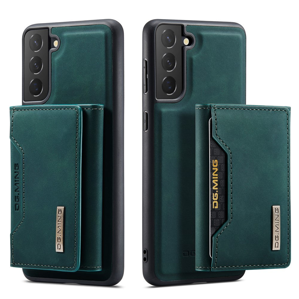 DG.MING M2 Series for Samsung Galaxy S22 5G Magnetic 2-in-1 Wallet Shockproof Phone Case Support Wireless Charging Shell