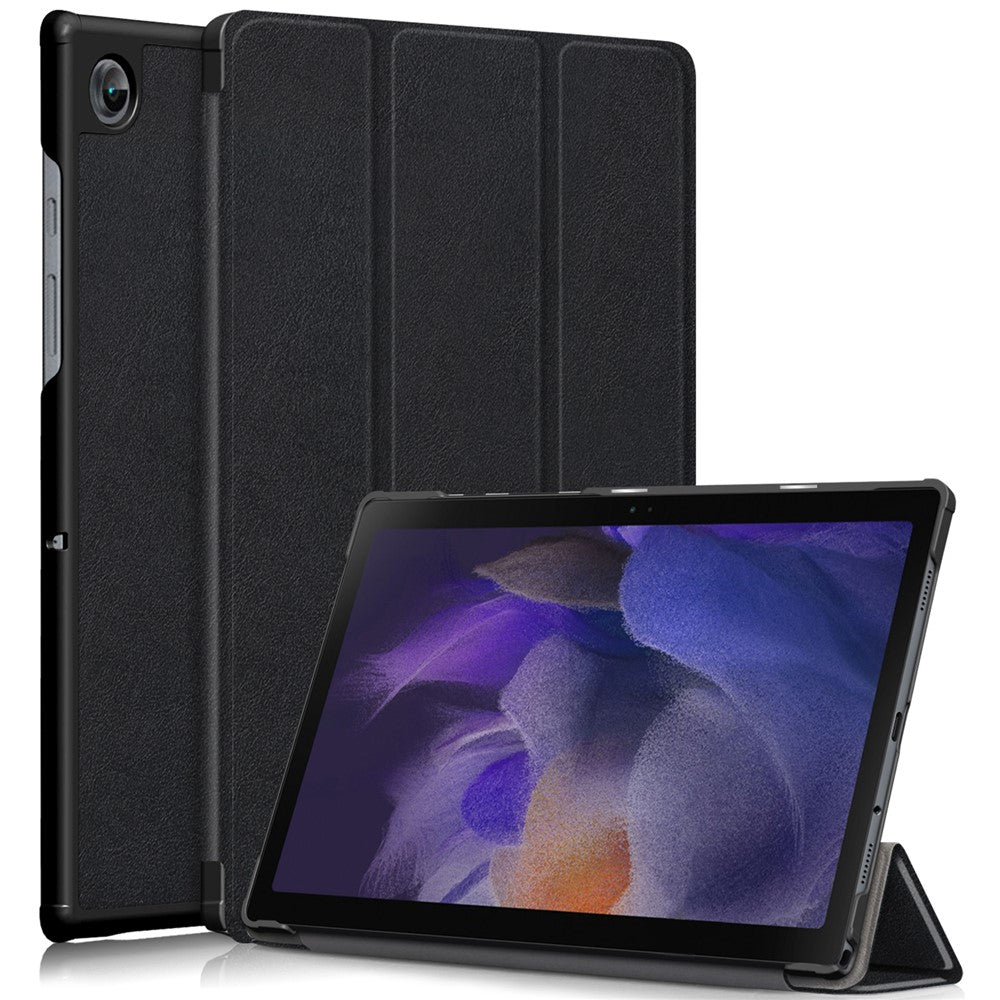 For Samsung Galaxy Tab A8 10.5 (2021) / A8 10.5 (2022) Anti-Fall Light Thin Premium Tri-Fold Stand Auto Wake / Sleep PU Leather Tablet Case Cover