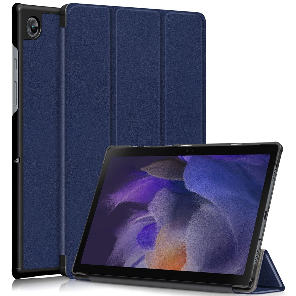 For Samsung Galaxy Tab A8 10.5 (2021) / A8 10.5 (2022) Anti-Fall Light Thin Premium Tri-Fold Stand Auto Wake / Sleep PU Leather Tablet Case Cover