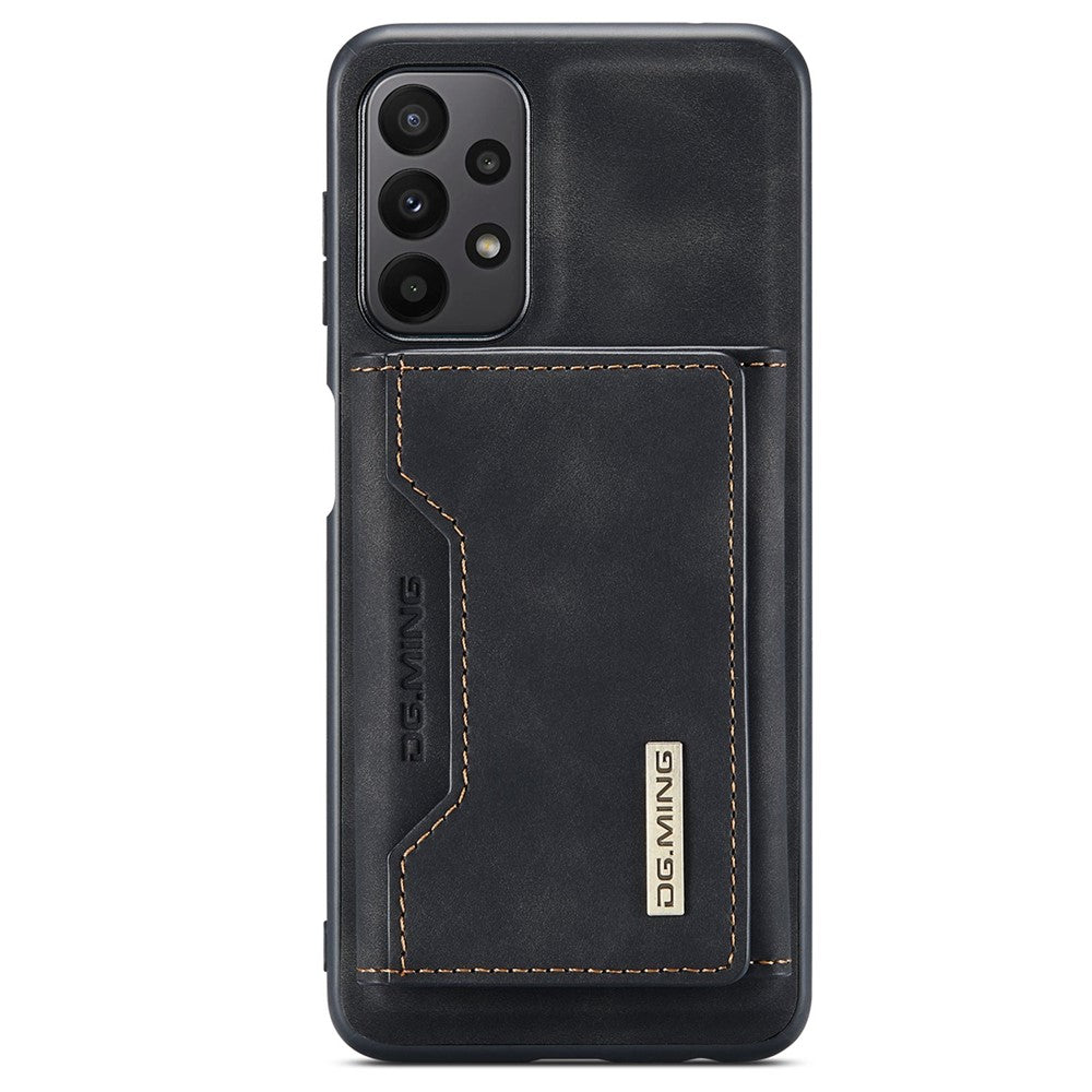 DG.MING M2 Series for Samsung Galaxy A23 5G (Global Version) / 4G Anti-scratch Anti-drop Wallet Style Magnetic 2-in-1 Phone Case Support Wireless Charging Shell