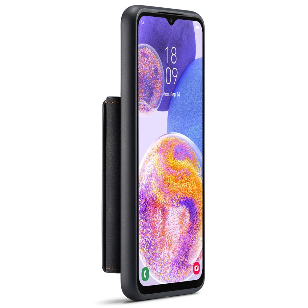 DG.MING M2 Series for Samsung Galaxy A23 5G (Global Version) / 4G Anti-scratch Anti-drop Wallet Style Magnetic 2-in-1 Phone Case Support Wireless Charging Shell