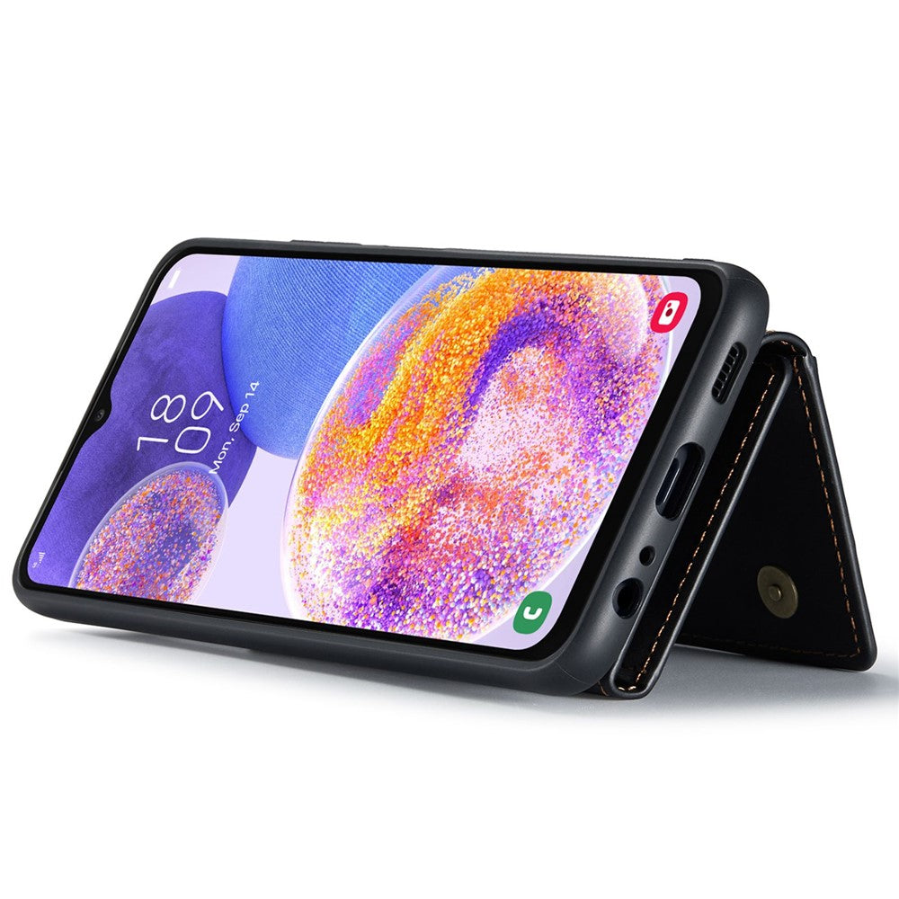 DG.MING M2 Series for Samsung Galaxy A23 5G (Global Version) / 4G Anti-scratch Anti-drop Wallet Style Magnetic 2-in-1 Phone Case Support Wireless Charging Shell
