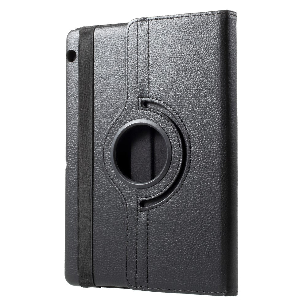 Litchi Grain Leather Protective Case with 360 Degrees Rotary Stand Hollow Design for Huawei MediaPad T3 10
