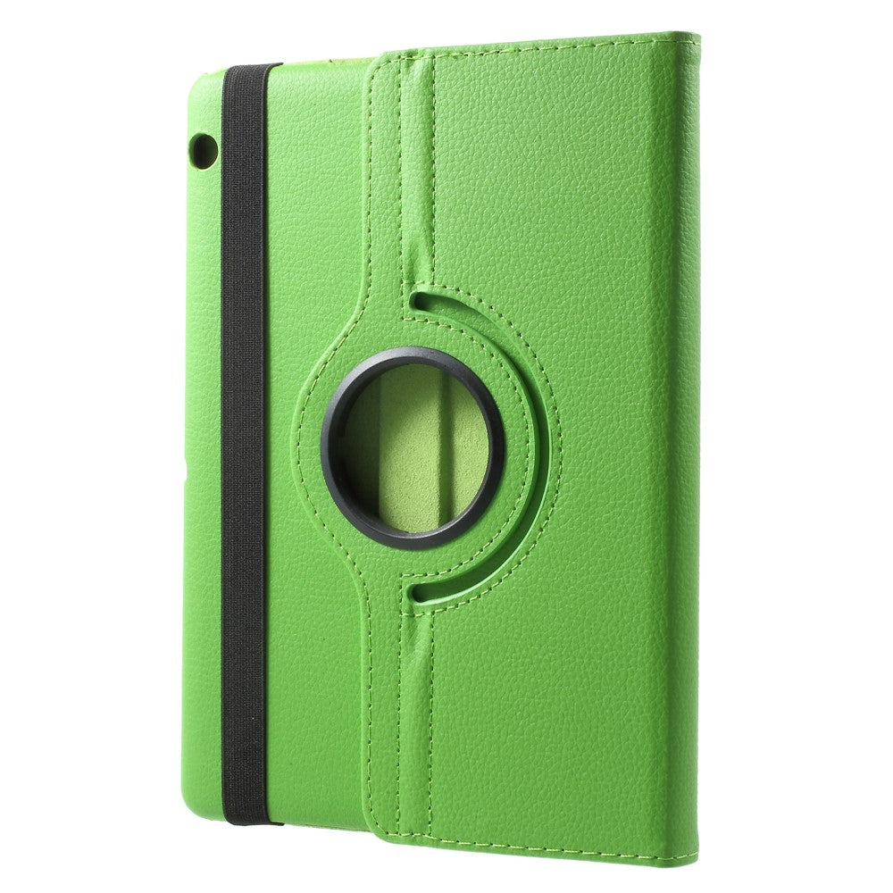 Litchi Grain Leather Protective Case with 360 Degrees Rotary Stand Hollow Design for Huawei MediaPad T3 10