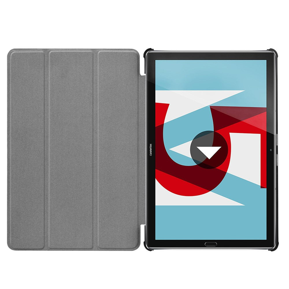 Stable Tri-fold Stand Leather Cover Shell with Stand for Huawei MediaPad M5 10 / M5 10 (Pro)