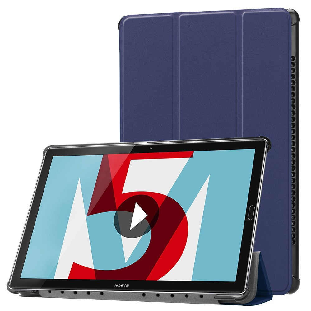 Stable Tri-fold Stand Leather Cover Shell with Stand for Huawei MediaPad M5 10 / M5 10 (Pro)
