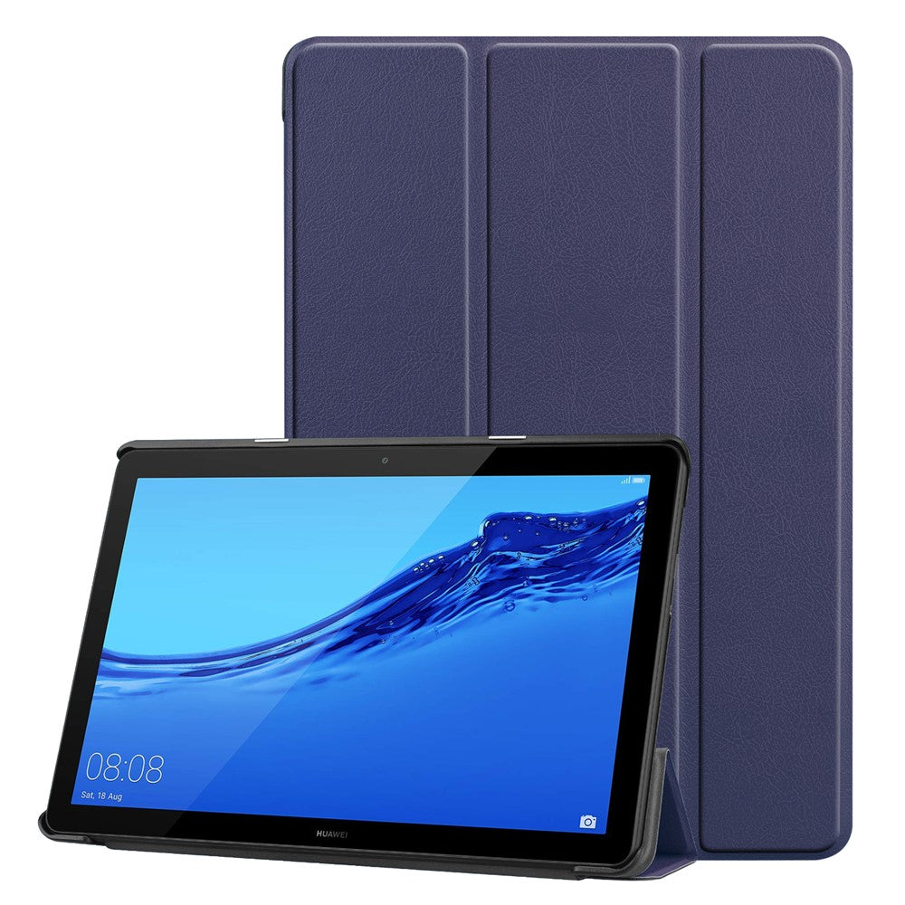 For Huawei Mediapad T5 Cover Trifold Stand PU Leather Tablet Case