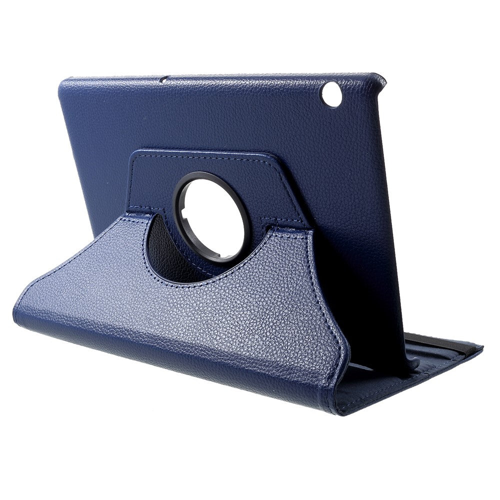 Litchi Skin Leather Shell Cover Case with 360-Degree Rotating Stand for Huawei Mediapad T5 10