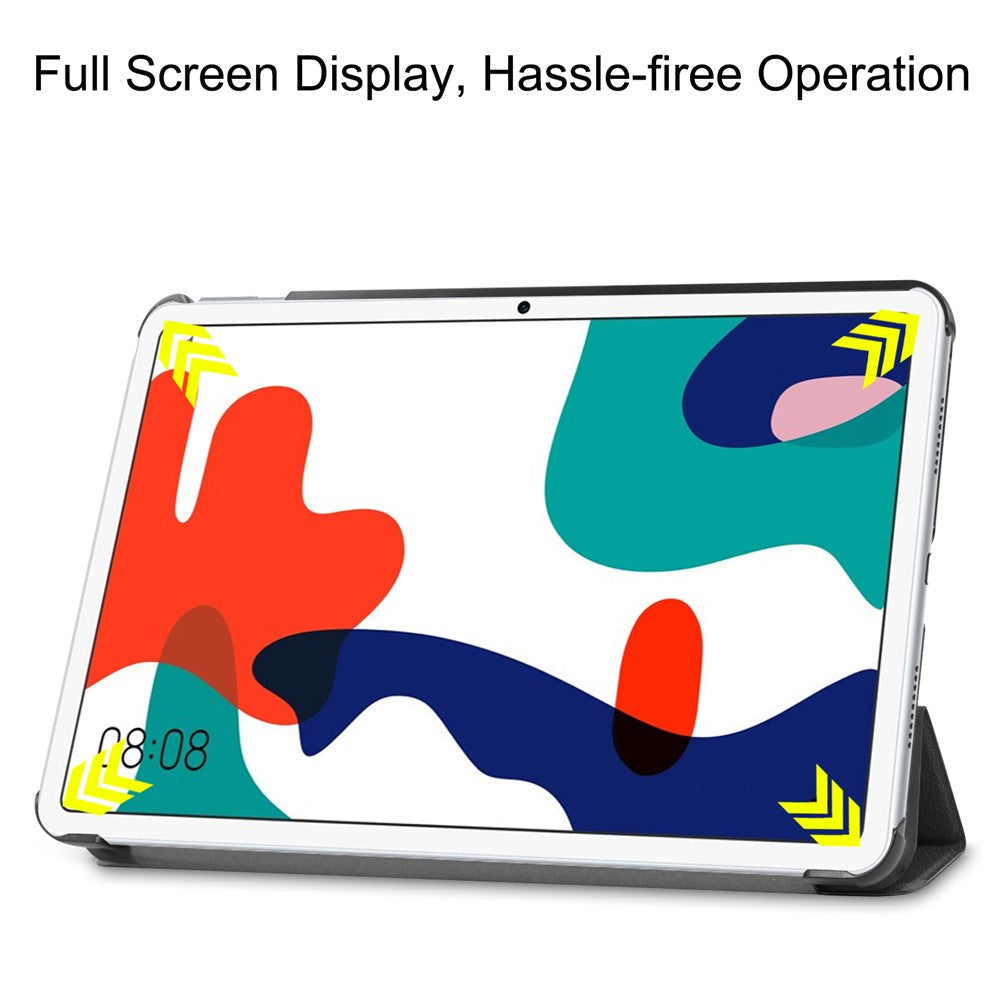 Tri-fold Leather Cover with Stand for Huawei MatePad 10.4-inch