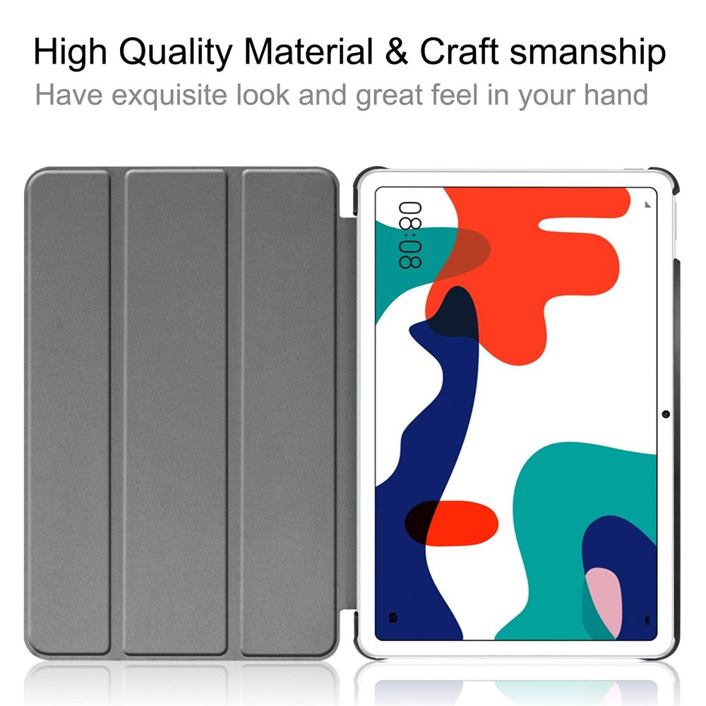 Tri-fold Leather Cover with Stand for Huawei MatePad 10.4-inch