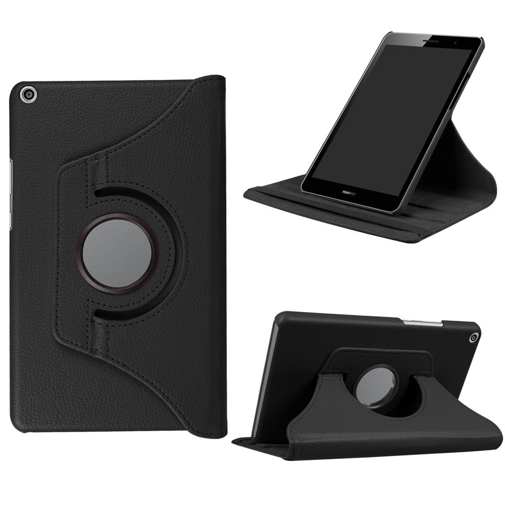 Litchi Skin Leather Tablet Case with 360 Degree Rotary Stand for Huawei Mediapad T3 8.0