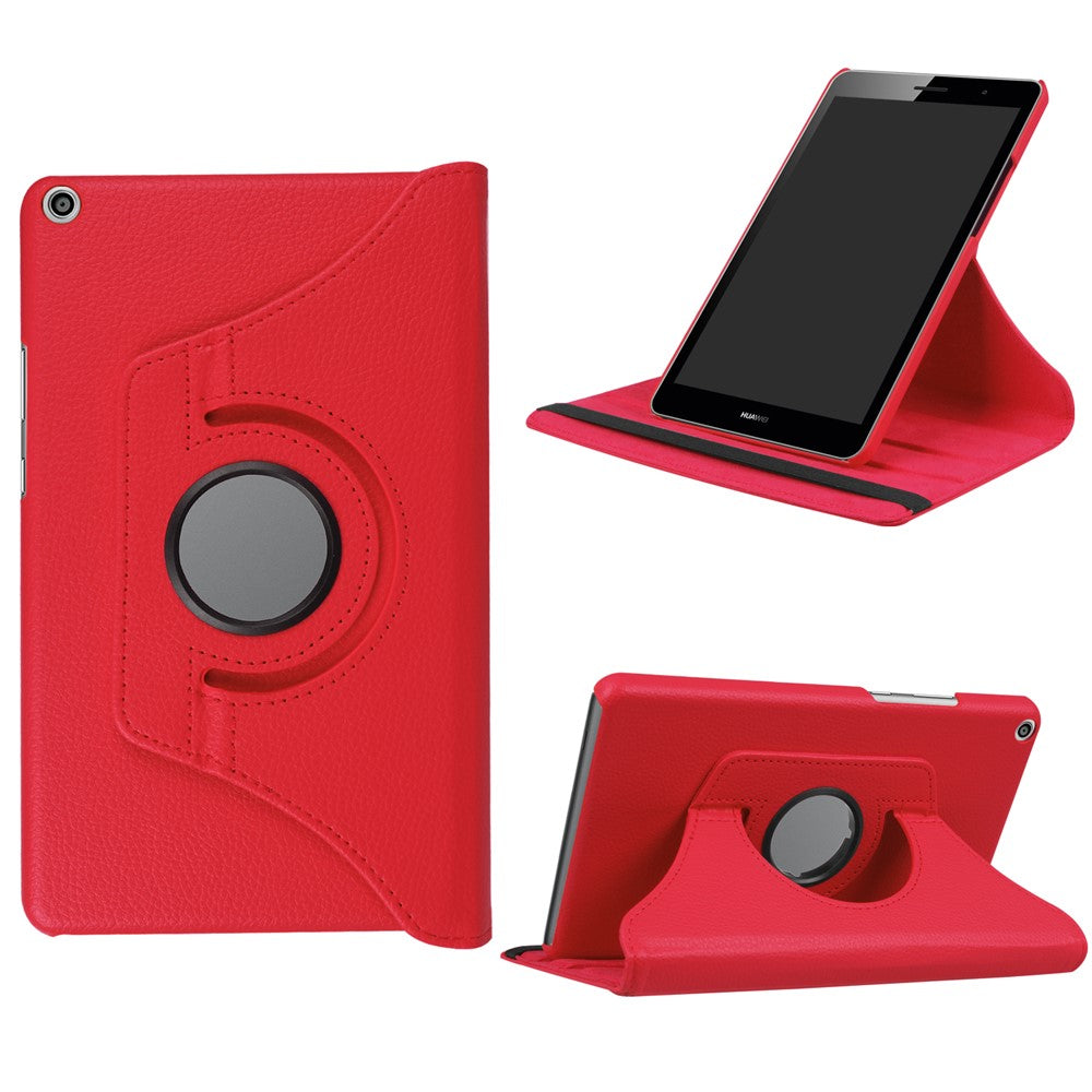 Litchi Skin Leather Tablet Case with 360 Degree Rotary Stand for Huawei Mediapad T3 8.0