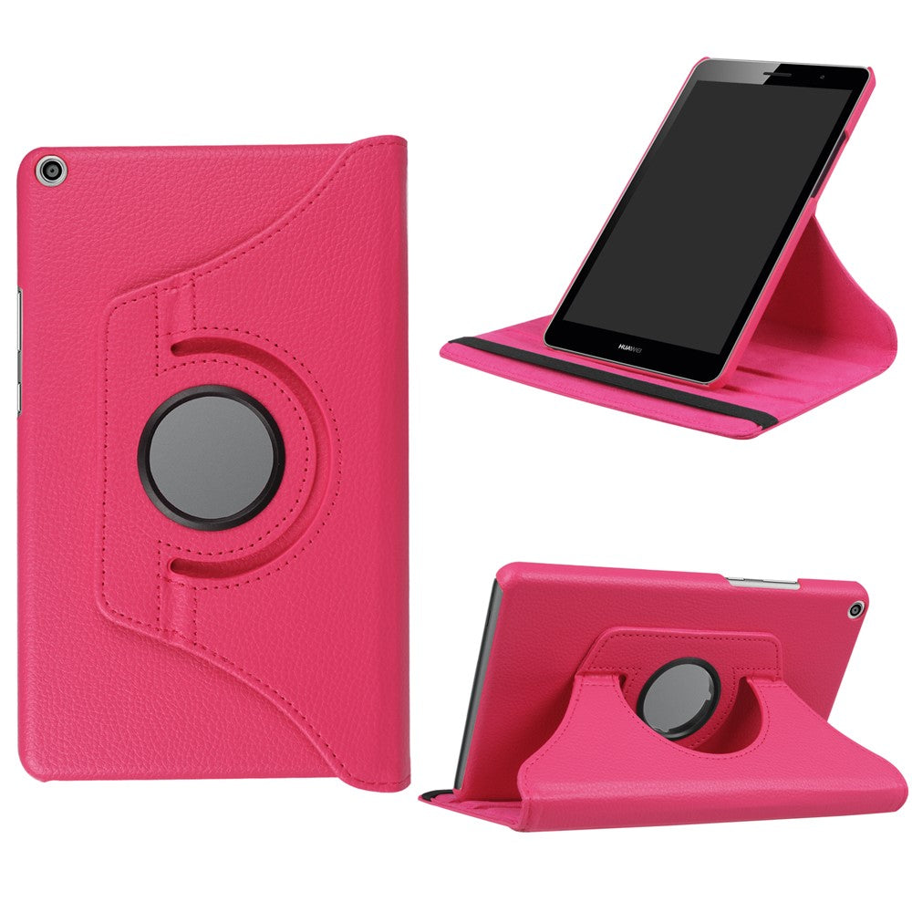 Litchi Skin Leather Tablet Case with 360 Degree Rotary Stand for Huawei Mediapad T3 8.0