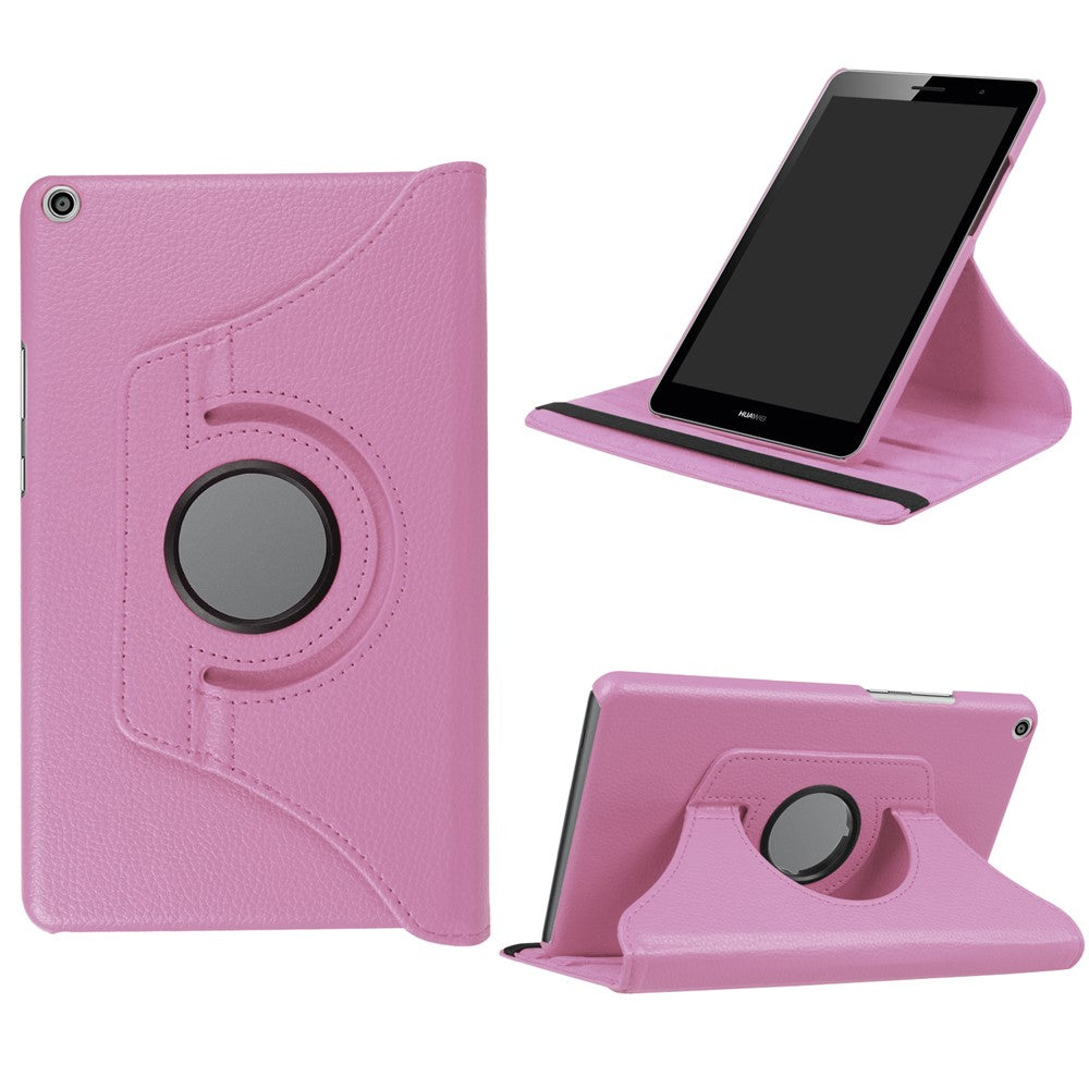 Litchi Skin Leather Tablet Case with 360 Degree Rotary Stand for Huawei Mediapad T3 8.0