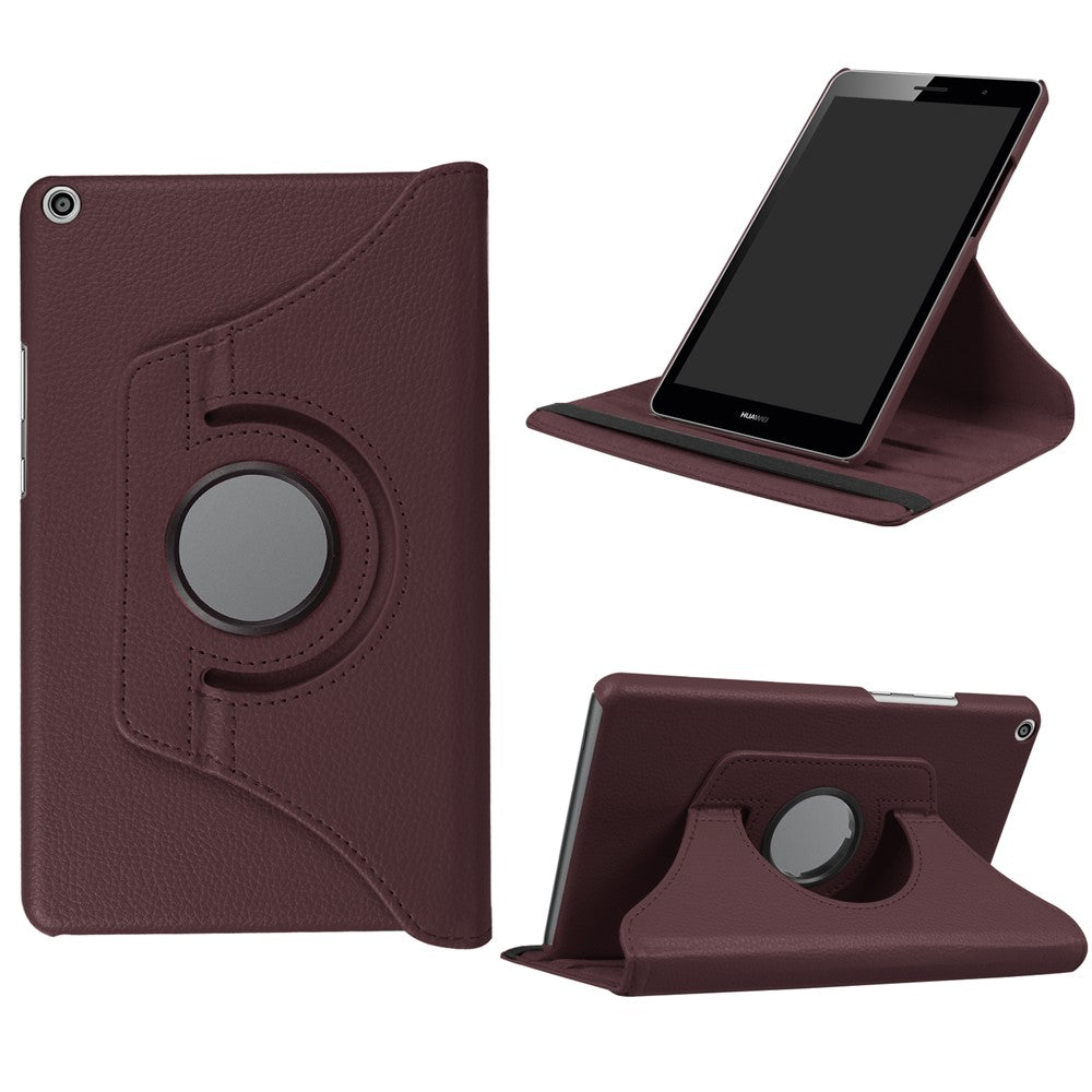 Litchi Skin Leather Tablet Case with 360 Degree Rotary Stand for Huawei Mediapad T3 8.0