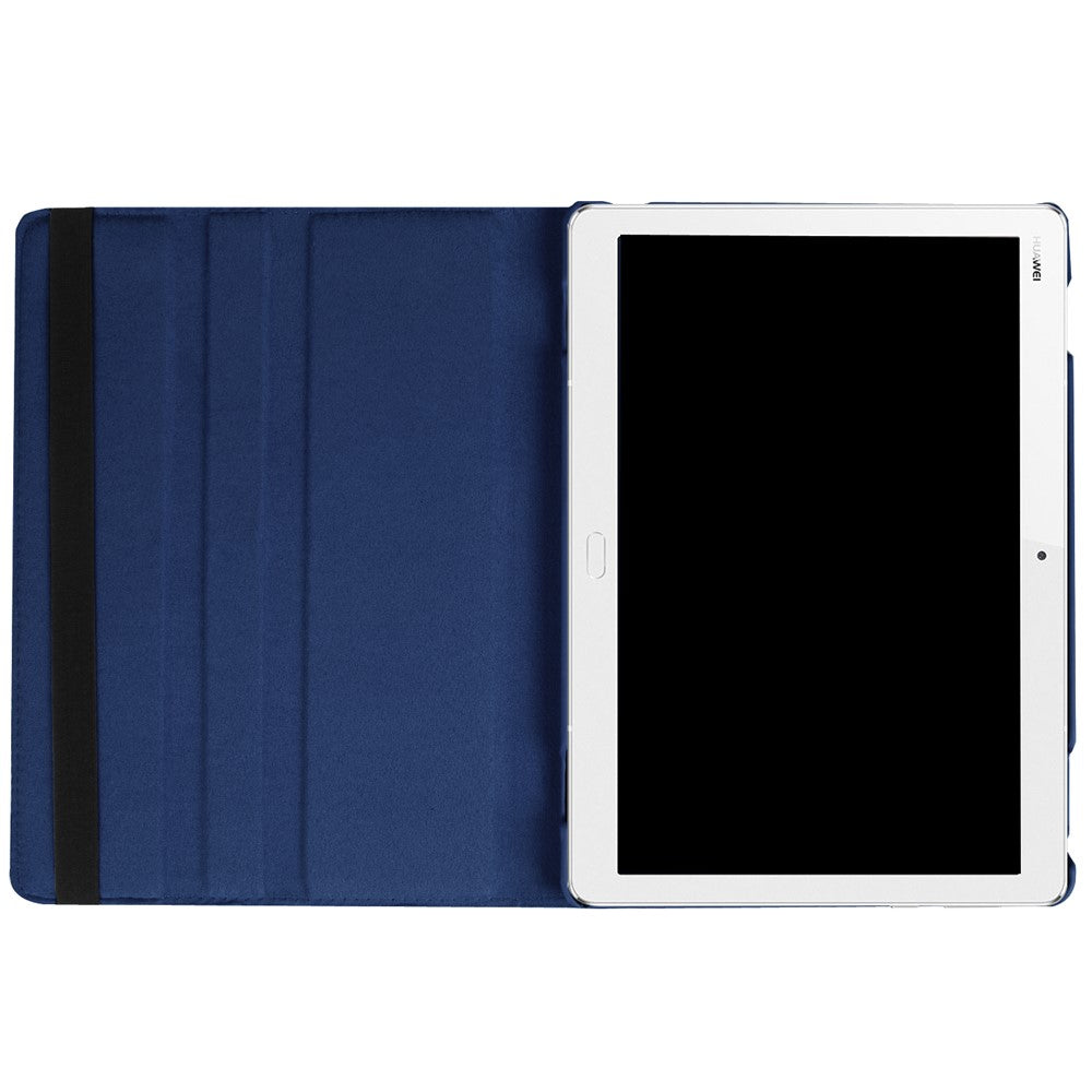 For Huawei Mediapad M3 Lite 10 Litchi Smart PU Leather Rotary Stand Protective Cover with Elastic Band