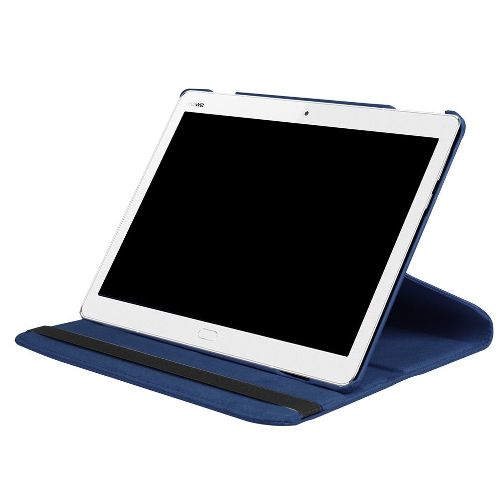 For Huawei Mediapad M3 Lite 10 Litchi Smart PU Leather Rotary Stand Protective Cover with Elastic Band