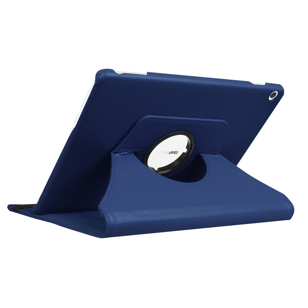 For Huawei Mediapad M3 Lite 10 Litchi Smart PU Leather Rotary Stand Protective Cover with Elastic Band
