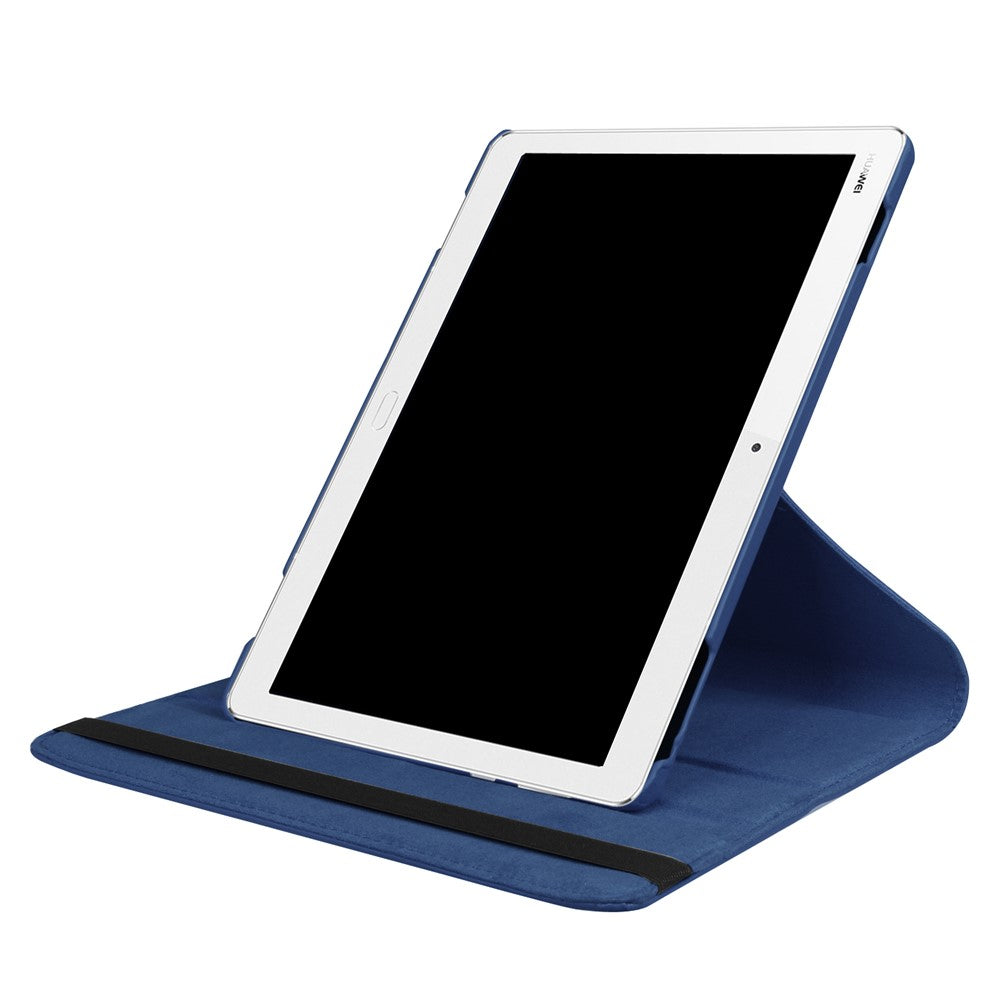 For Huawei Mediapad M3 Lite 10 Litchi Smart PU Leather Rotary Stand Protective Cover with Elastic Band