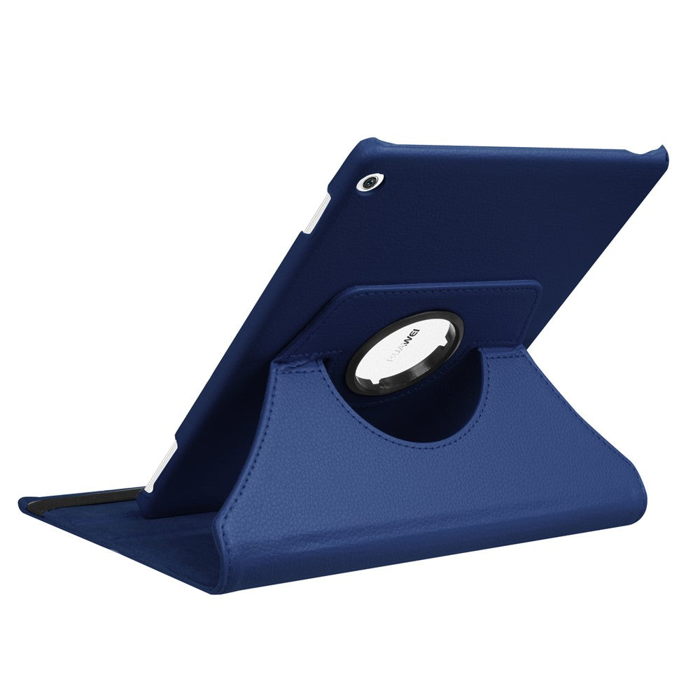 For Huawei Mediapad M3 Lite 10 Litchi Smart PU Leather Rotary Stand Protective Cover with Elastic Band