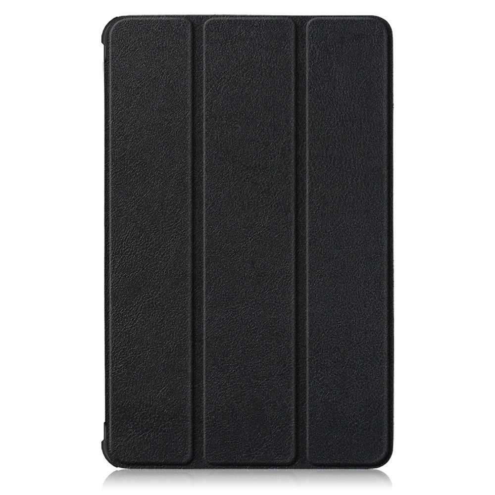 Textured Leather Tri-fold Stand Case Auto-Wake/Sleep Smart Tablet Cover Ultra Slim for Lenovo Smart Tab M10 FHD Plus/Tab M10 Plus TB-X606F