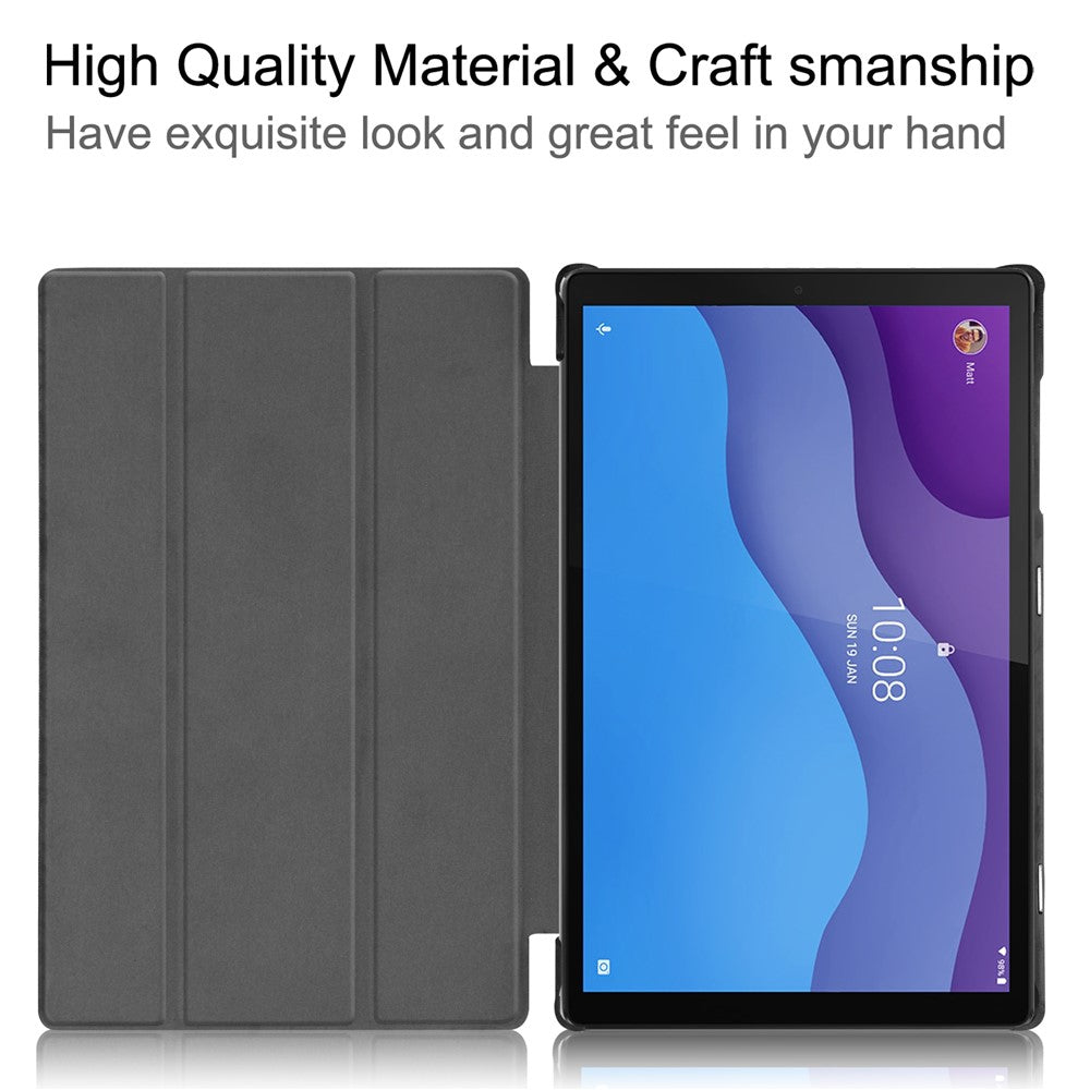Tri-fold Leather Stand Tablet Case Narrow Bezel Multi-Color Tablet Cover for Lenovo Tab M10 HD Gen 2 TB-X306F/TB-X306X
