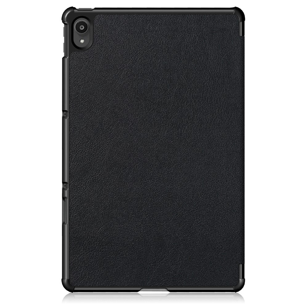 Narrow Bezel Tri-fold Auto-Sleep-and-Wake Smart Leather Stand Case with Anti-Shock Bumper for Lenovo Tab P11 TB-J606F / Tab P11 5G