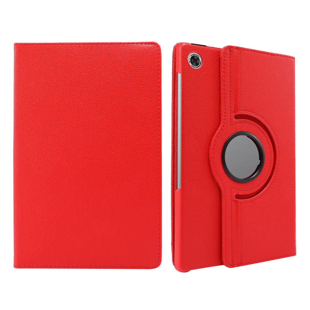 360° Swiveling Stand Design Litchi Texture Leather Case for Lenovo Tab M10 Plus