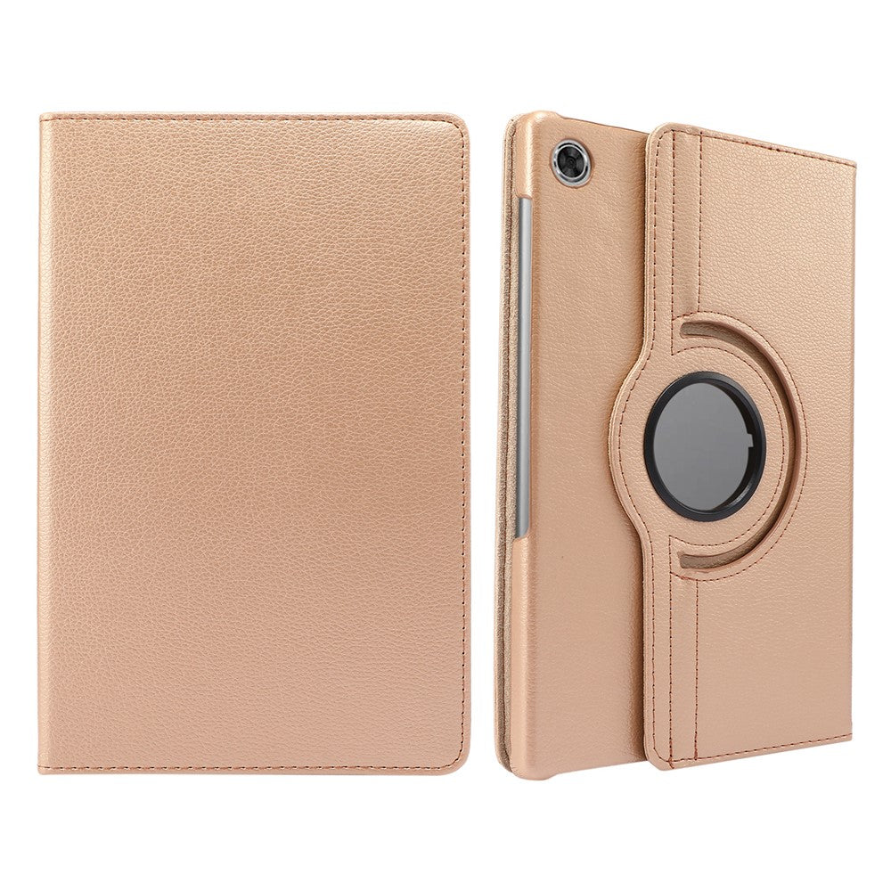 360° Swiveling Stand Design Litchi Texture Leather Case for Lenovo Tab M10 Plus