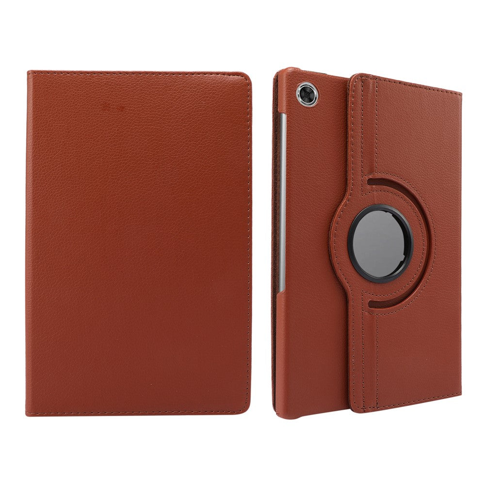 360° Swiveling Stand Design Litchi Texture Leather Case for Lenovo Tab M10 Plus