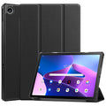 For Lenovo Tab M10 Plus (3rd Gen) PU Leather Trifold Stand Case Auto Sleep / Wake Tablet Full Protection Cover