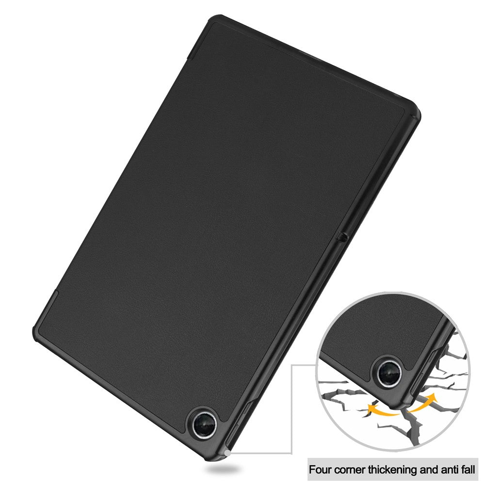 For Lenovo Tab M10 Plus (3rd Gen) PU Leather Trifold Stand Case Auto Sleep / Wake Tablet Full Protection Cover