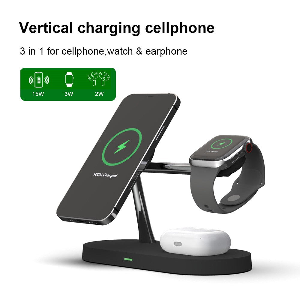 T268 5 in 1 Magnetic Wireless Charger for iPhone / Apple Watch / AirPods Charging Station