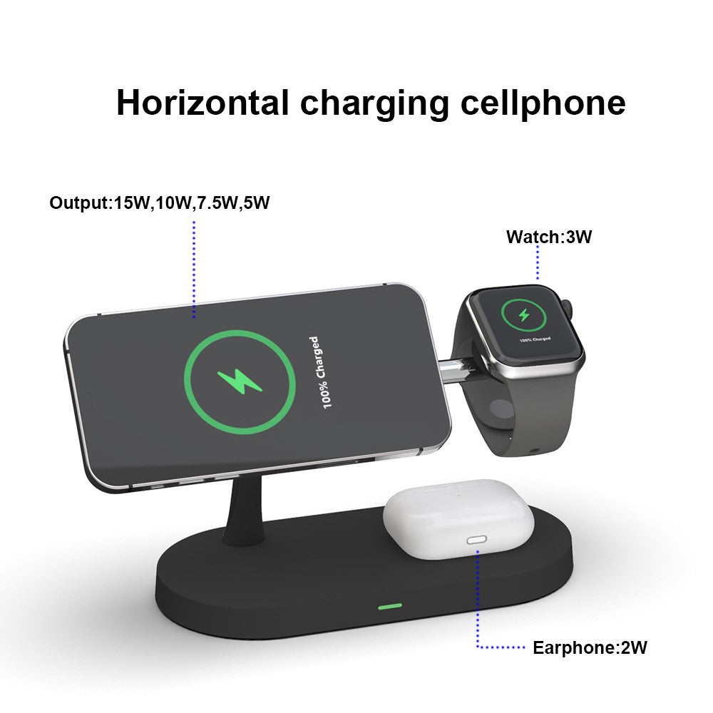 T268 5 in 1 Magnetic Wireless Charger for iPhone / Apple Watch / AirPods Charging Station