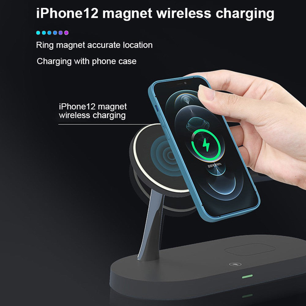 T268 5 in 1 Magnetic Wireless Charger for iPhone / Apple Watch / AirPods Charging Station