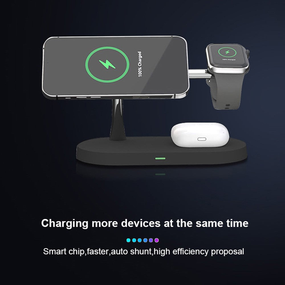 T268 5 in 1 Magnetic Wireless Charger for iPhone / Apple Watch / AirPods Charging Station