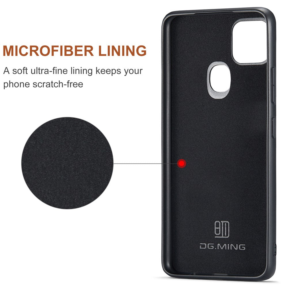 DG.MING M2 Series Front Card Slot Design Anti-Drop Magnetic Wallet Design Hybrid Case with Kickstand for Google Pixel 5a 5G