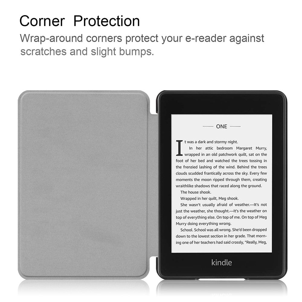 Auto-wake/sleep PU Leather Protective Case for Amazon Kindle Paperwhite 4 (2018)