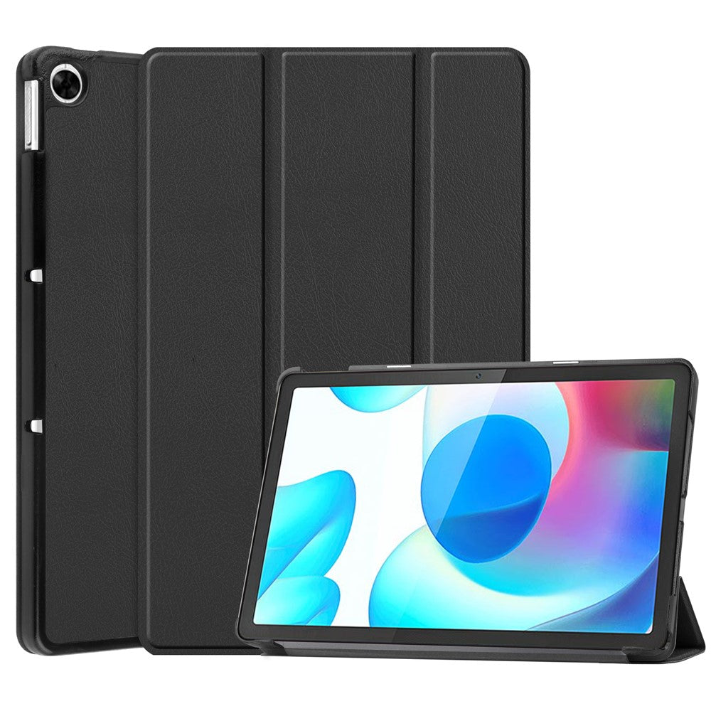 Trifold Stand PU Leather Hard PC Inner Shockproof Protective Tablet Cover for Realme Pad 10.4