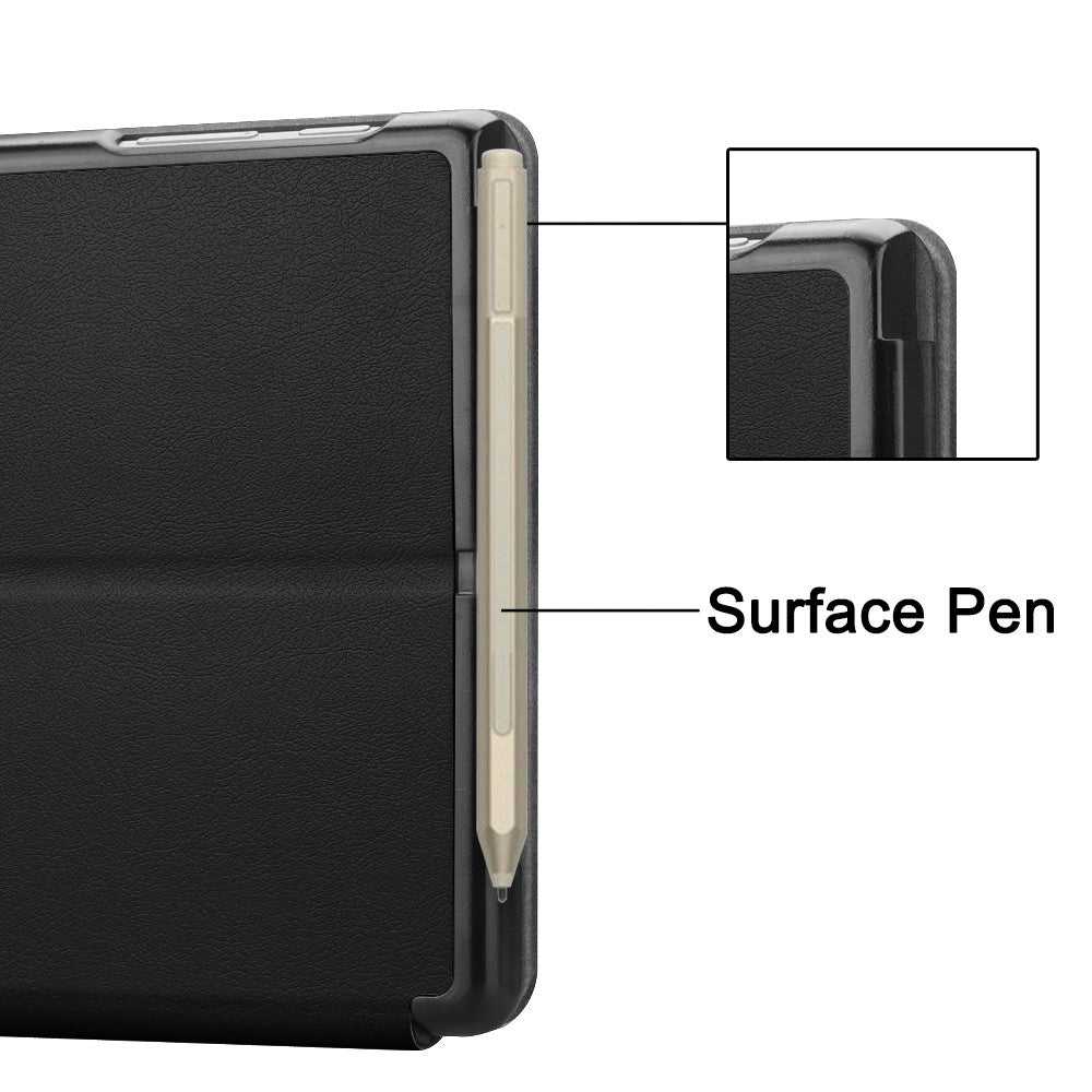 For Microsoft Surface Go / Go 2 / Go 3 / Go 4 Tri-fold Stand PU Leather + PC Tablet Case Cover with Pen Slot