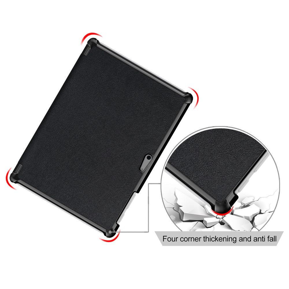 Protective PU Leather Flip Case with Tri-fold Stand for Microsoft Surface Go